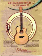 POT13 BILD/ANZEIGE 11X8 DIE 1997 TAKAMINE LTD GITARRE..