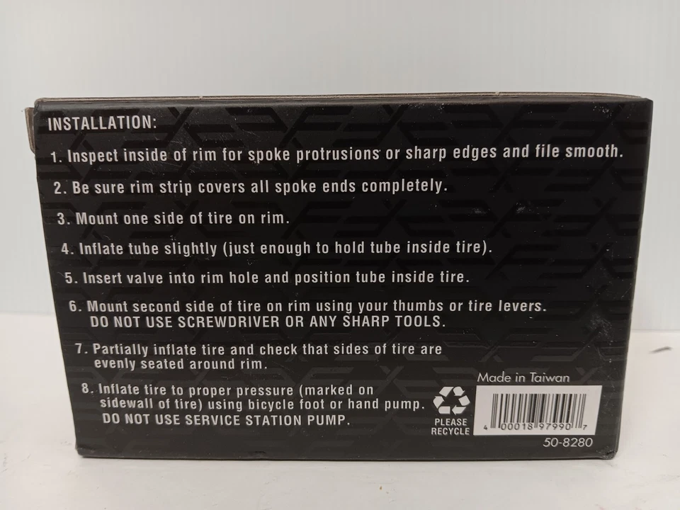Forte 12-1/2 X 2 1/4 0.9mm/115 Gram Schrader Tube Valve 50-8280 Bicycle Tube - Image 3 of 3