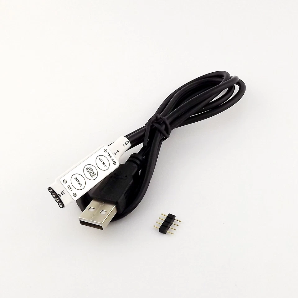 LED Mini Controller Cable 5V USB for 3528 5050 RGB Led Stirp Light to PC TV Tab - Image 2 of 4