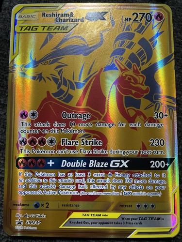 Reshiram & Charizard GX - SM247 - Promo - Übergröße/Oversized