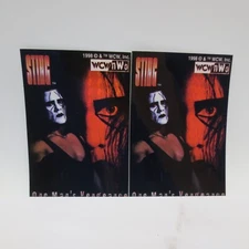 1999 WCW Sting Decal Wrestling Vending Machine Sticker Lot Of 2