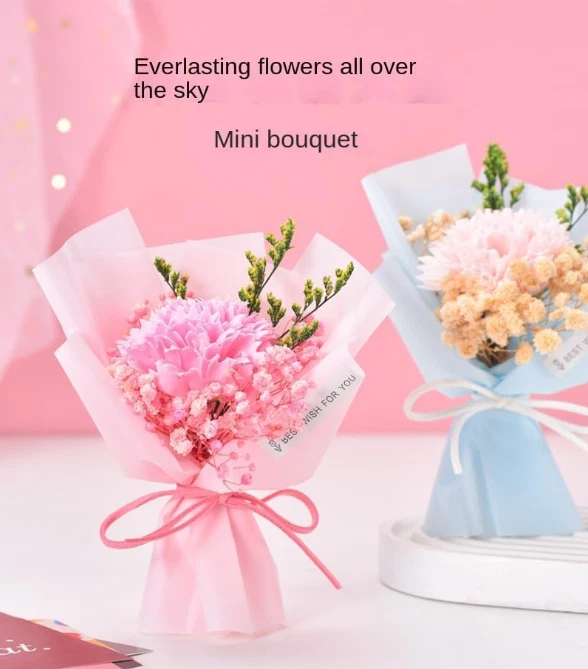 Мини навсегда букет, мини автомобиль букет, безмятежный мини навсегда букет, мини искусственный - Изображение 2 из 4