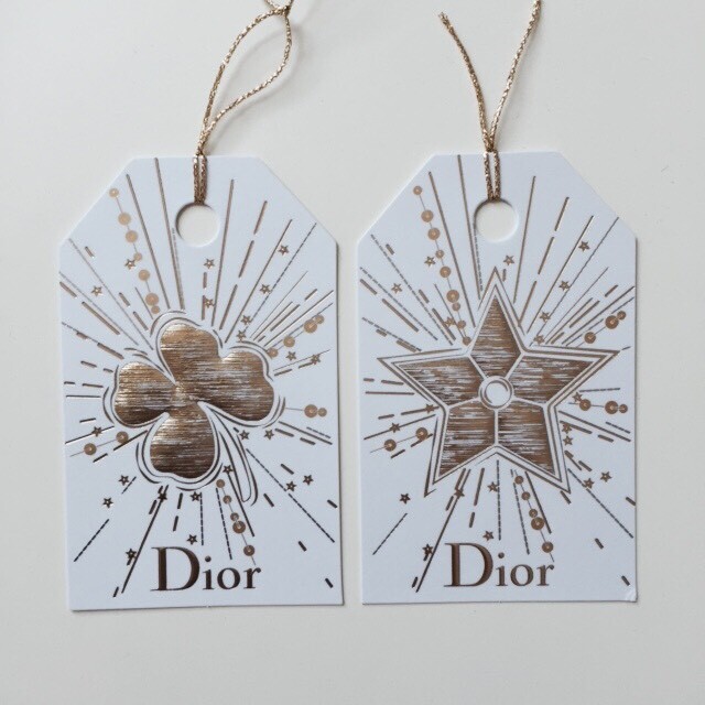 2 X DIOR Holiday Limited Edition Gift Tag Card Gold NEW Authentic EBay