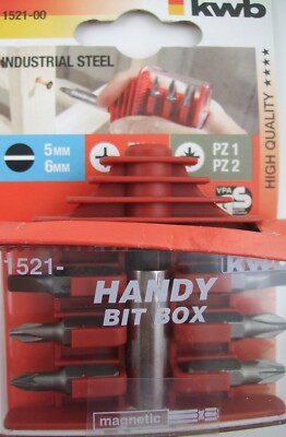 kwb Handy Bit- Box PH/ PZ/ Schlitz Schrauberbits Bits Industrial Steel 7 teilig