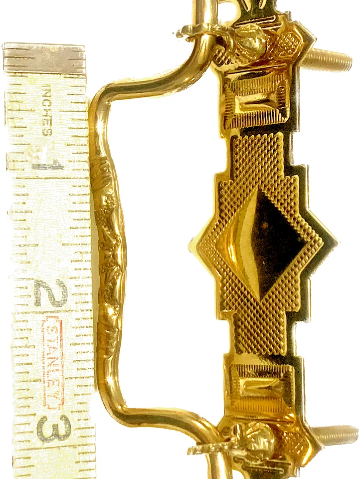 Tocador tocador victoriano Eastlake de latón con cajón de latón brillante Foto 3 de 4