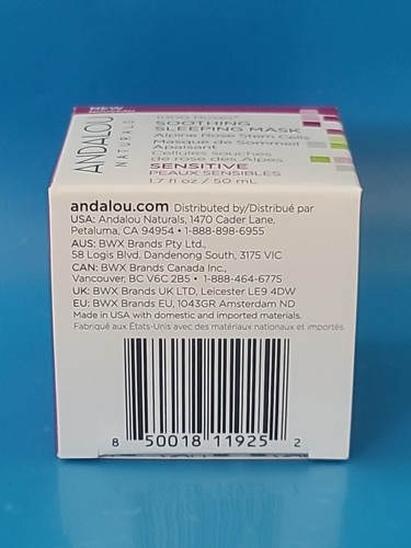 ( LOT OF 2 ) Andalou 1000 ROSES Sensitive SOOTHING SLEEPING MASK 1.7 fl oz /50mL - Picture 4 of 7