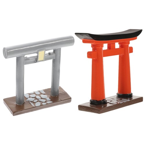 Mobestech Mini Sculpture Portique Japonais Décor Aquarium Et