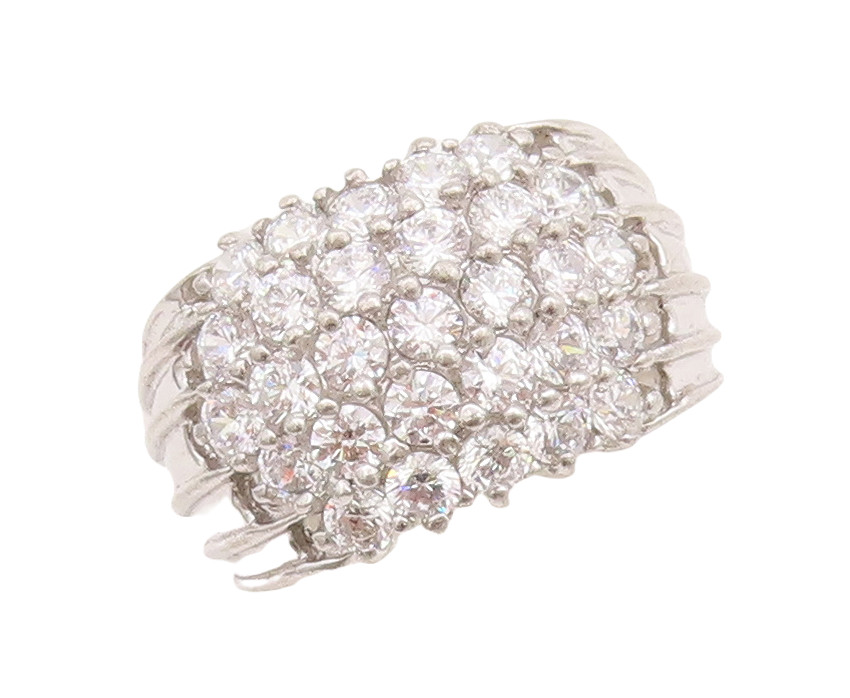 925 Sterling Silver Vintage Ring Solid Domed Groo… - image 1