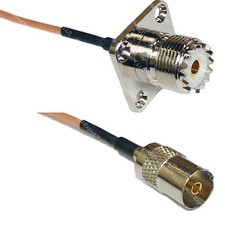 RG316 UHF Female Flange to DVB TV Pal Female RF Cable Rapid-SHIP LOT