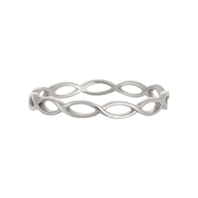 cai Ring 925/- Sterling Silber rhodiniert Cut Outs Stacking