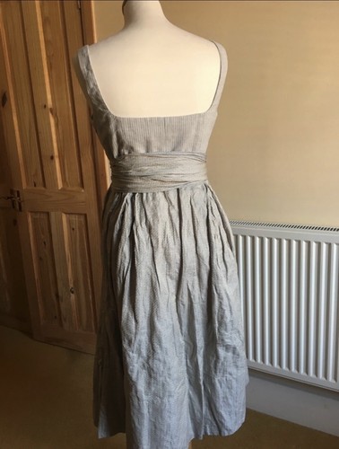 Hoss Intropia Empire Styled Grey & Light Blue Dress UK Size 10 EU Size 38. - Picture 2 of 6