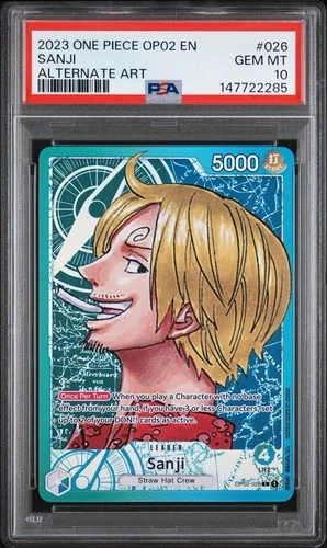 PSA 10 Sanji (Alt Art) Paramount War OP02-026 EN One Piece B24