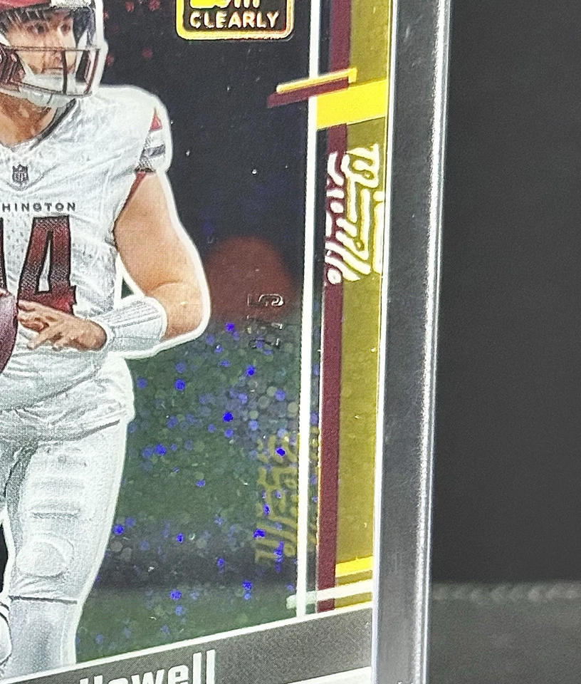 2023 Clearly Donruss #50 Sam Howell Gold Holo 2/5 Commanders *Sealed from Panini - Image 3 of 3