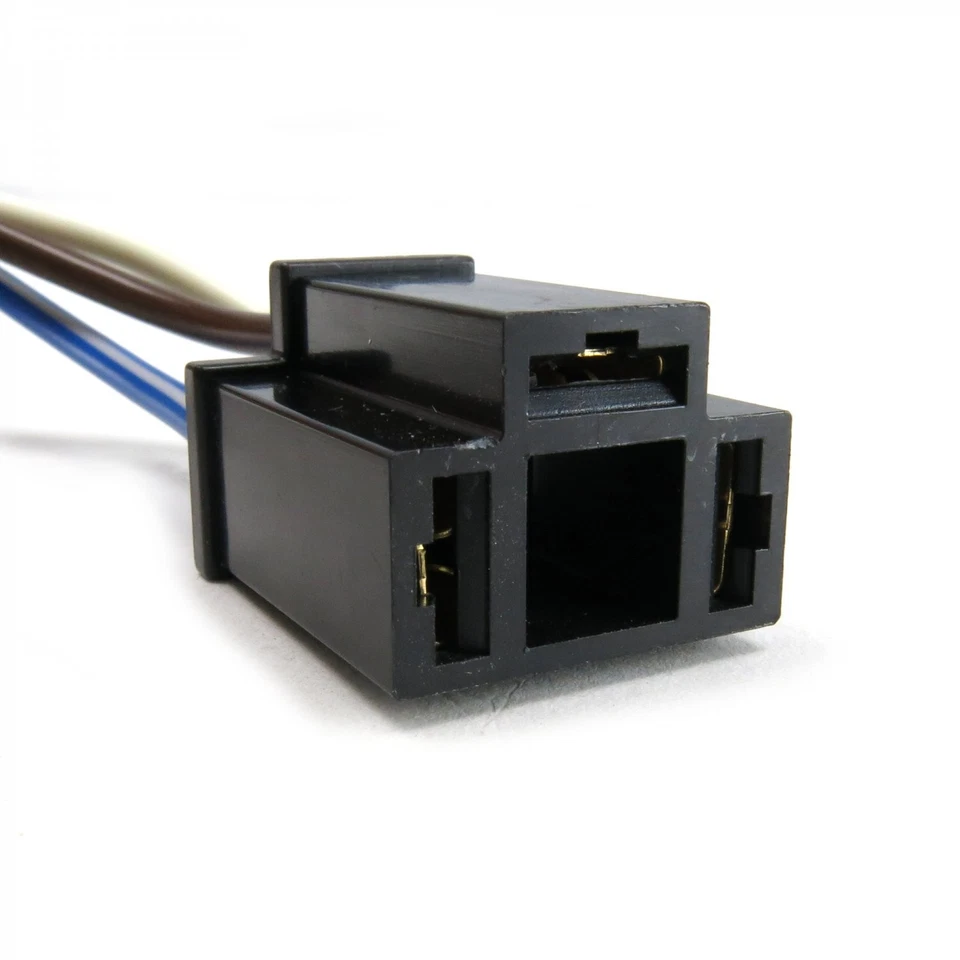 3 Prong Headlight Plug Socket with 12" Leads Street AUTHLPLUG muscle custom - Imagem 2 de 4