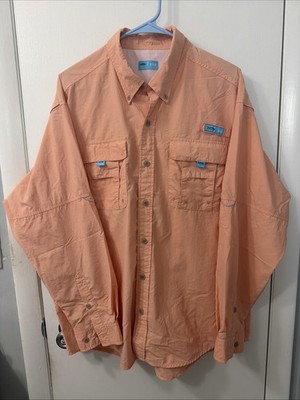 Tuna Peach Color  Fishing Shirt Long Sleeve Open Back Panel