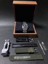 Men's 41mm Black Dial Automatic Chronograph Day Date Sinn 103.B Smooth Bezel