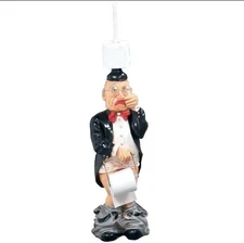 Vintage Pants Down Old Man Butler Toilet Paper Holder Mr.Stinky
