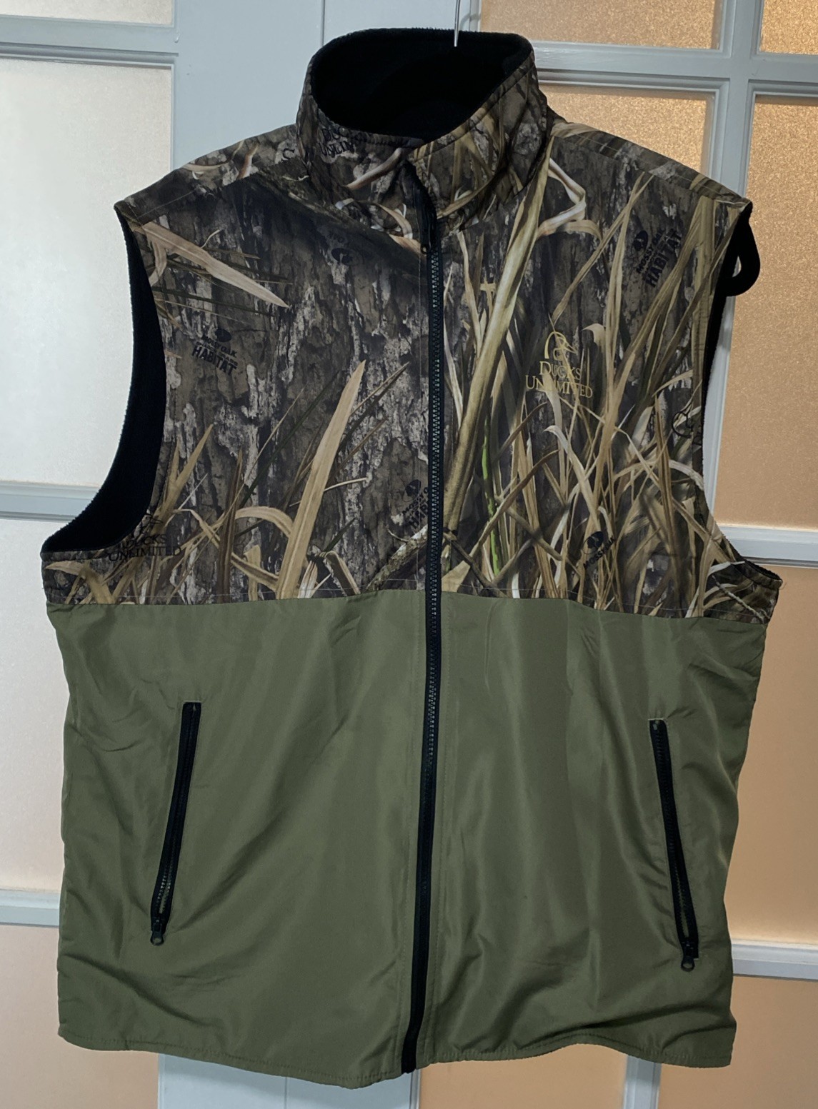 Ducks Unlimited Reversible Camouflage Vest Jacket Men’s Large Hunting USA