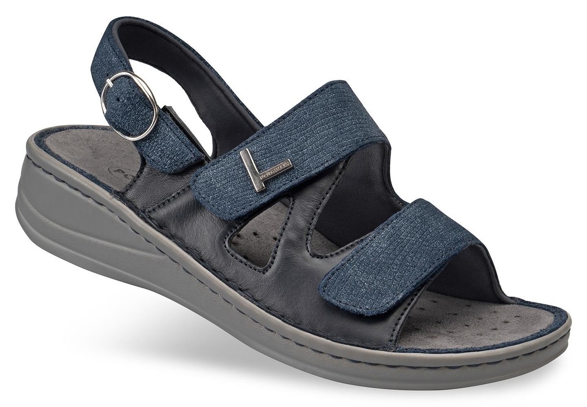 Sandali ortopedici donna Podartis ZEA Blu Plantare Rimovibile