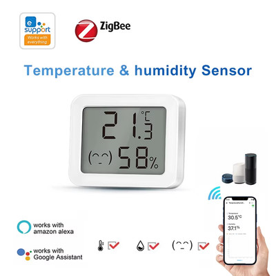Ewelink Zigbee3.0 Temperature & Humidity Sensor Real-Time Monitoring Accurate In