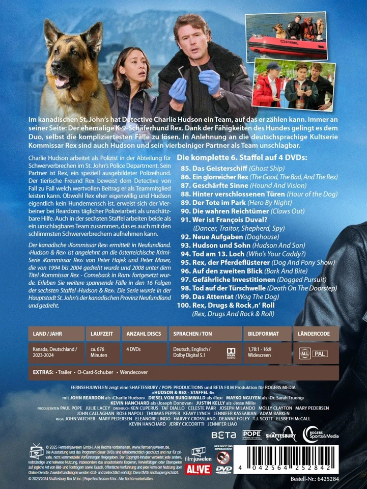 Hudson und Rex - Die komplette 6. Staffel (Hudson & Rex - Season 6) [4 DVDs] - Bild 2 von 4