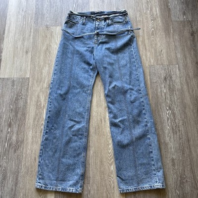 Jacquemus Blue Le Chouchou 'Le De Nîmes Caraco' High Rise Belted Denim Jeans 28