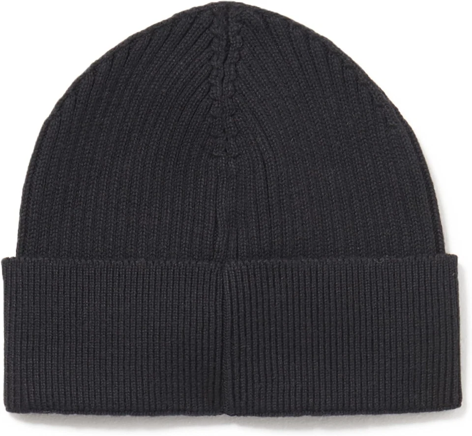 Hugo Boss Hombres Magico R Sombrero 001 Negro Sólido Acanalado Tejido Mezcla de Lana Gorro OS Foto 2 de 2