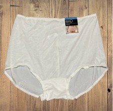 Bali White Granny Panties Skimp Skamp Brief High Waist Sz 9 2XL NWT