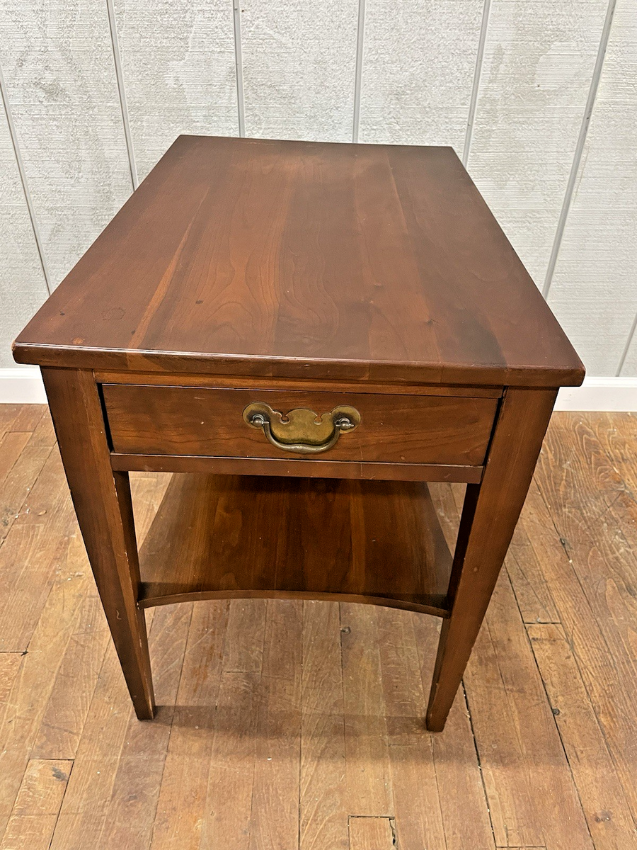 MCM Cherry Henkel Harris Wood End Side Table Furniture Hand Made