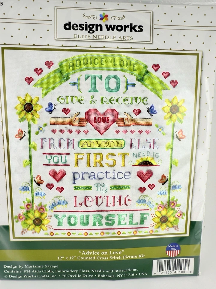 Design Works Advice On Love Counted Cross Stitch Kit 3421 - Image 4 of 4