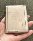 MT Vintage Silver Cigarette Paper Case Business Card Art Deco Engraved