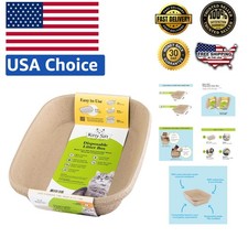 6-Pack Natural Cardboard Disposable Cat Litter Boxes - Quick  Clean Solution