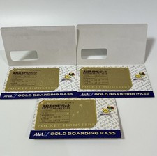 Pokemon ANA Jet 1998 Promo Gold Boarding Pass Japan Mew Mewtwo Pikachu Limited