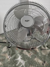 Bush 9" Chrome Desk Fan Tilt Adjustable 3 Speed 30W Cooling Fan 7270840