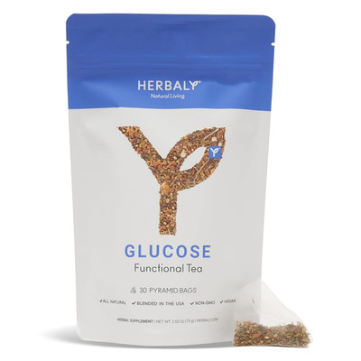 Herbaly Glucose Functional Tea - Vitality & Wellness - Gymnema Sylvestre, Ceylon