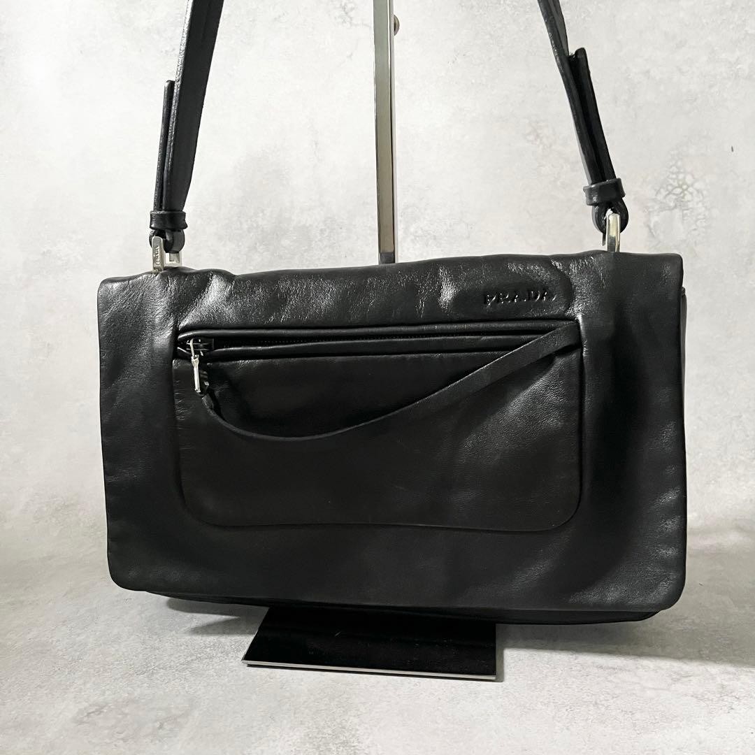 PRADA ONE SHOULDER BAG LEATHER archive thumbnail 2