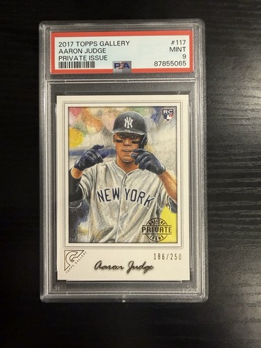 2017 Topps Gallery Aaron Judge RC Private Issue Rookie /250 Yankees #117 PSA 9