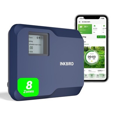 INKBIRD WiFi Sprinkler Controller 8 Zonen Einzelsteuerung App Remote Control DE