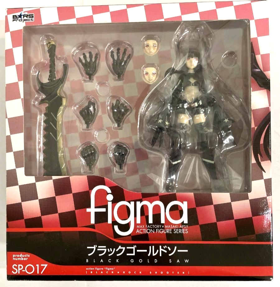 Max factory Figma SP-017 Black Rock Shooter Black Gold Saw Figure