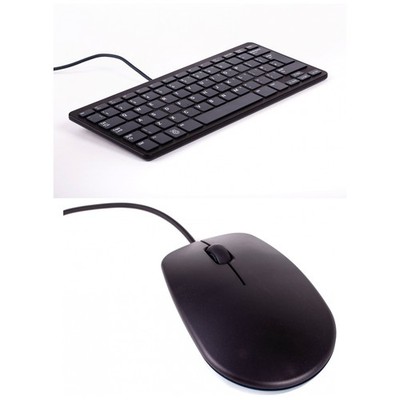 offizielle Raspberry Pi Maus + Tastatur DE-Layout, inkl. 3 Port USB Hub schwarz