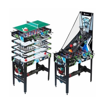 MD Sports 48'' 12-in-1 Multi-Game Combo Table w/ Air Hockey, Basketball, Foosb...