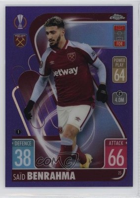 2021 Chrome Match Attax UEFA Champions League /299 Said Benrahma Rookie RC 10qq