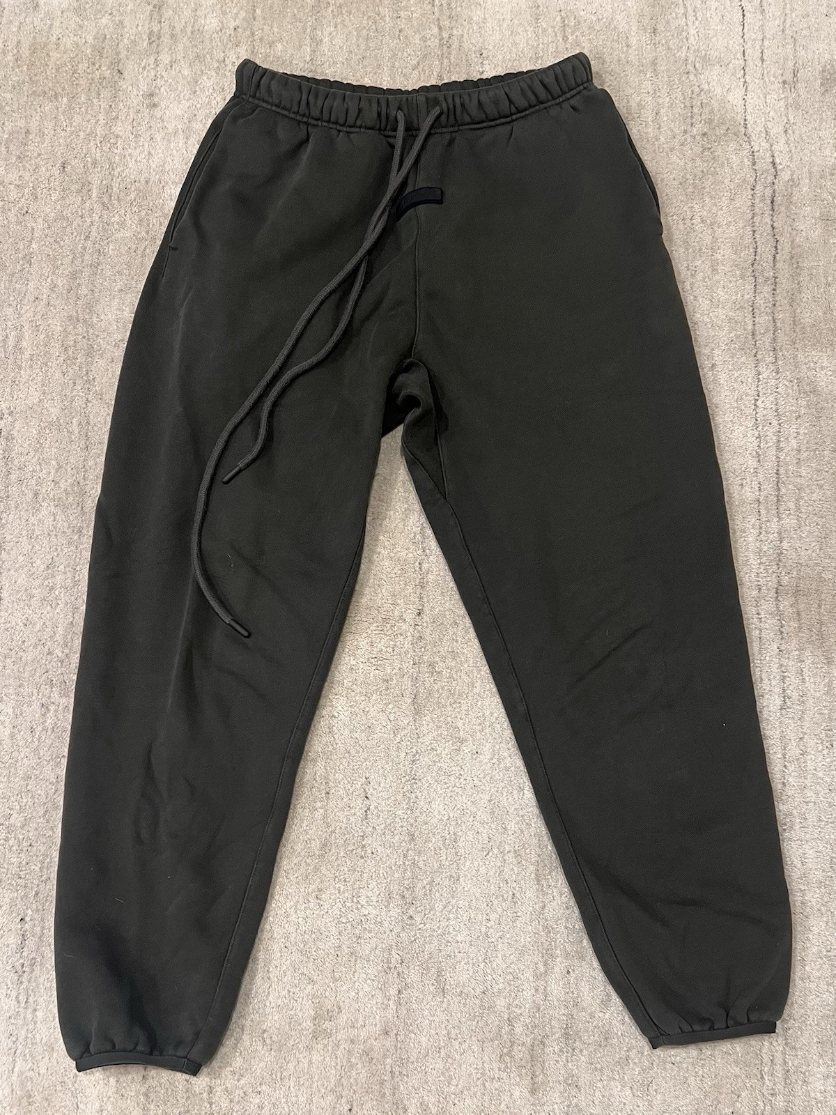 Essentials Fear of God Olive/Brown Men’s S Fleece Sweatpants Tapered Drawstring