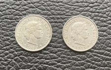 Zwei Münze, Schweiz, 5 Rappen, 1880 und 1911,
