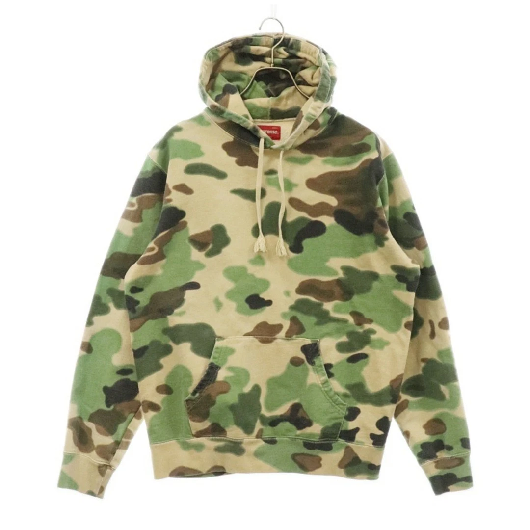 Sweat à capuche teint SUPREME 20SS camouflage sweat à capuche gros pull kaki occasion 34c2