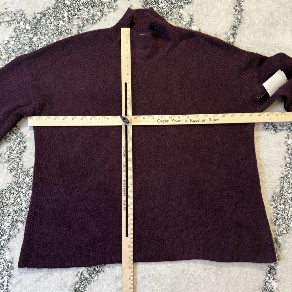 Suéter French Connection para mujer talla XL granate cuello embudo manga acampanada Foto 4 de 4