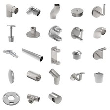 Geländerzubehör Rundrohre Flansch Rohrverbinder Handlaufhalter Endkappen V2A