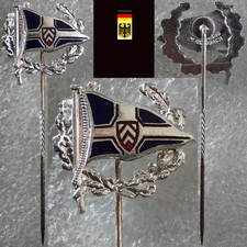 SEGELN SAILING DSV EHRENNADEL * SILBER UFO ?* Flagge Blau Kreuz mittig 2 Spitzen