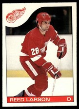 1985-86 O-Pee-Chee Reed Larson #55 VIEW SCAN