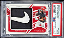 2024 Immaculate Collection Nike Logo Bijan Robinson PATCH 5/5 #IL-BRN PSA 9